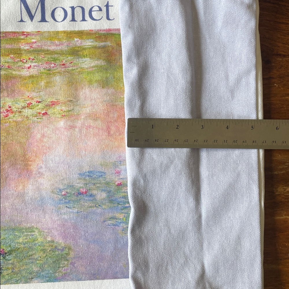 NWT NEW Water Lilies 1907 by MONET 100% Cotton Canvas Tote Bag - Picture 11 of 15